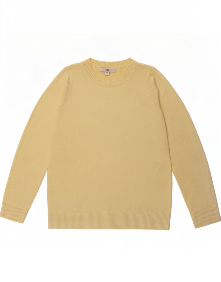 Marks & Spencer Damen-Pullover mit U-Boot-Ausschnitt, UK 12, Mittelgelb, Acryl