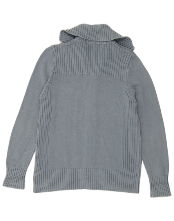 Marks & Spencer Damen-Cardigan-Pullover UK 16 Große blaue Baumwolle