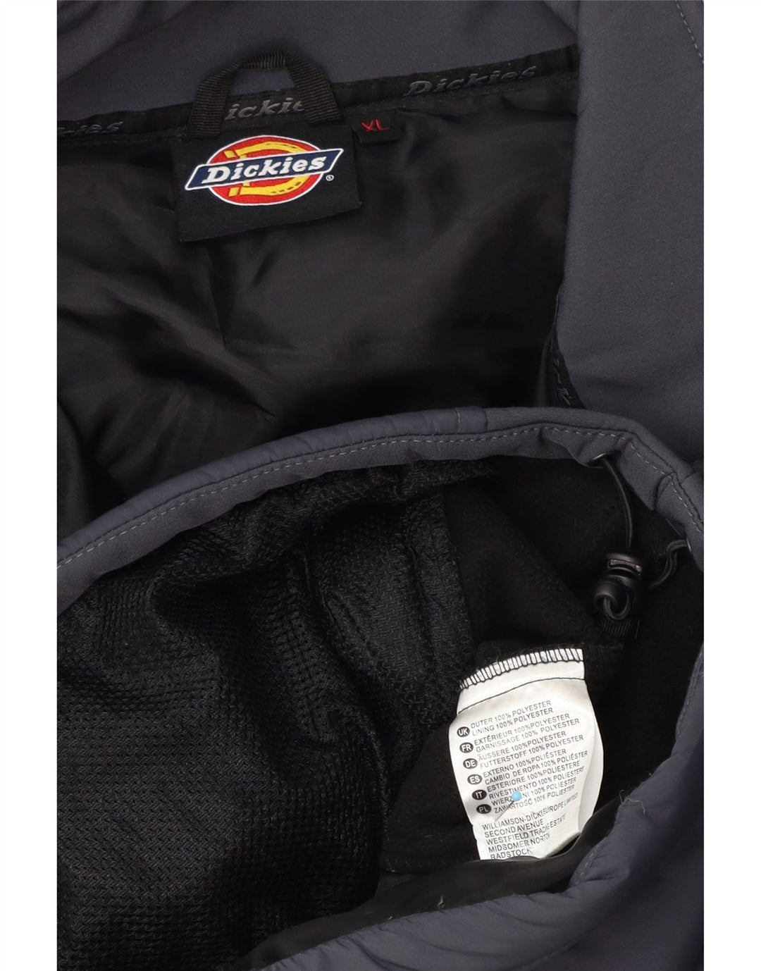 Dickies wattierte Herrenjacke UK 42 XL Blaues Colourblock-Polyester