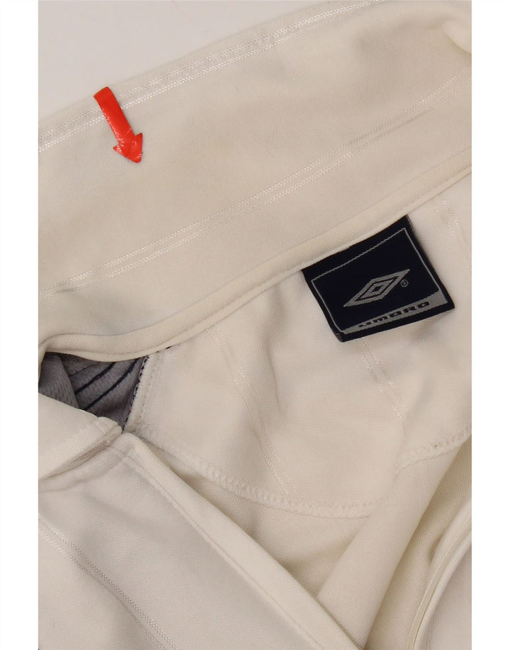 Umbro Herren-Poloshirt XL, weißes Colourblock-Polyester