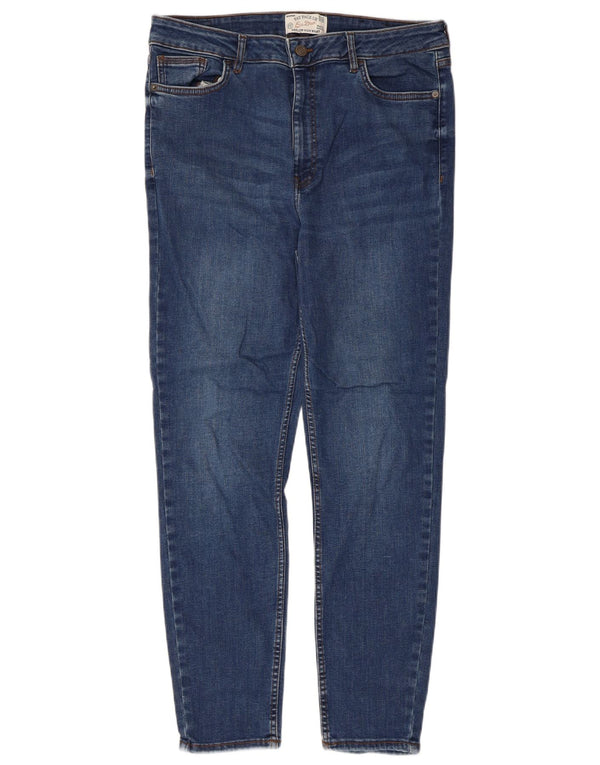 Fat Face Damen Harlow Skinny High Waist Jeans UK 16 Large W32 L27 Blau