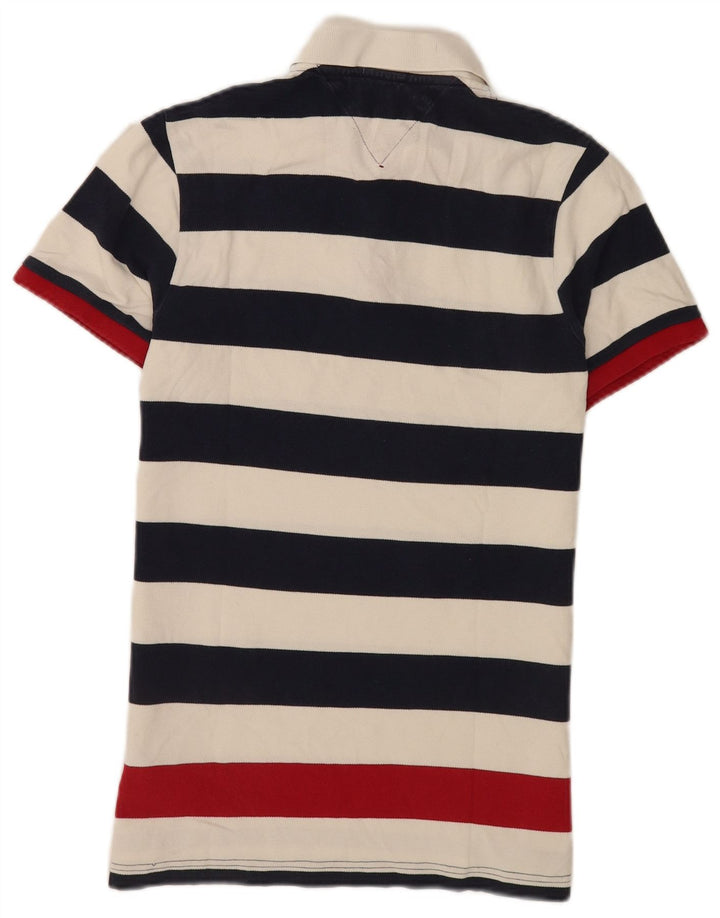 Tommy Hilfiger Herren-Poloshirt, mittelgroß, mehrfarbig, gestreift, Baumwolle