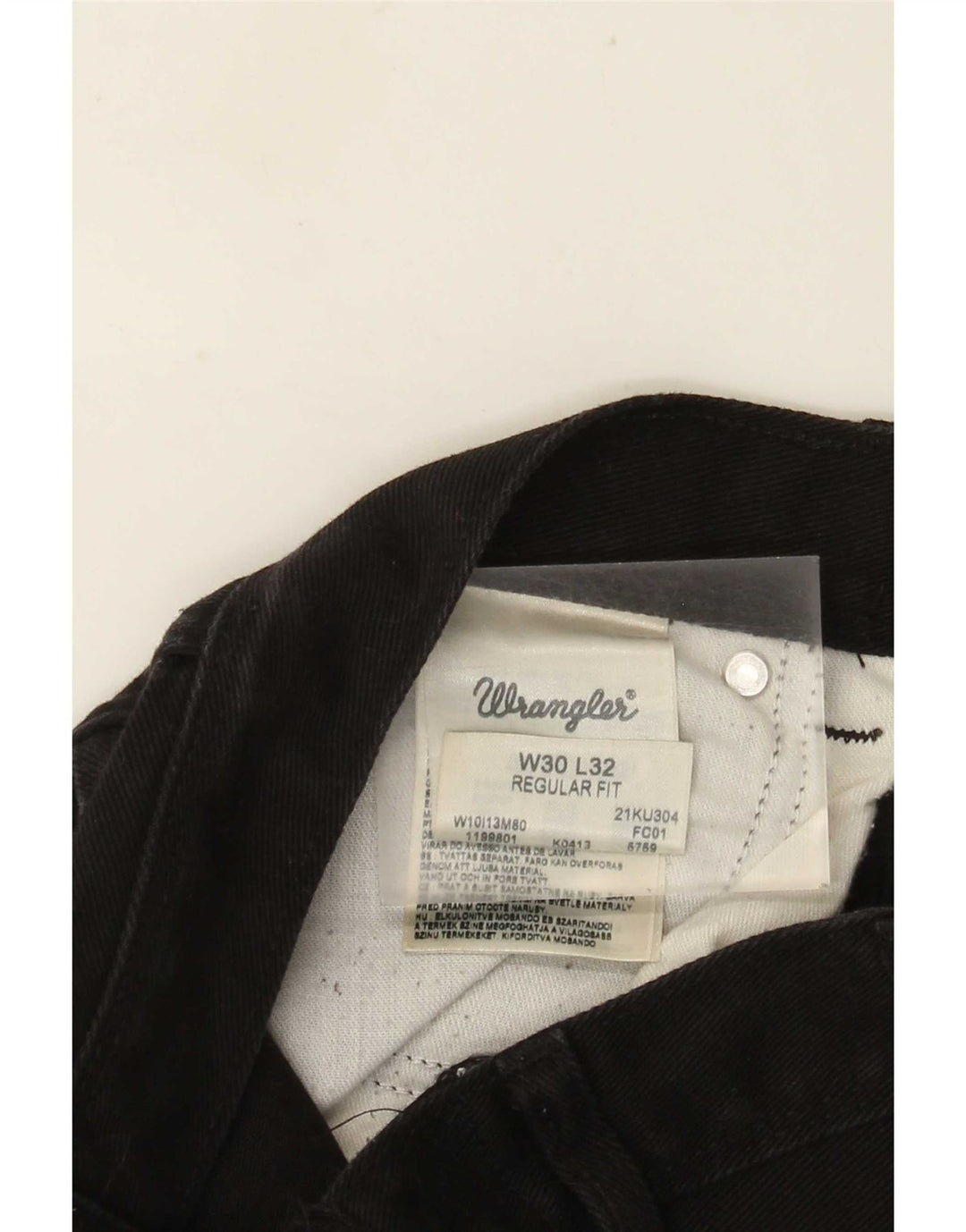 Wrangler Herren Straight Jeans W30 L32 Schwarze Baumwolle