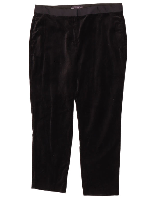 Marks & Spencer Capri-Chino-Hose für Damen, UK 14, Größe L, W32, L25, Schwarz
