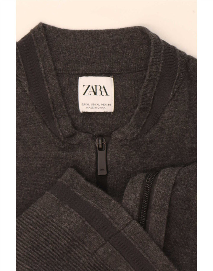 Zara Herren Strickjacke XL Grau