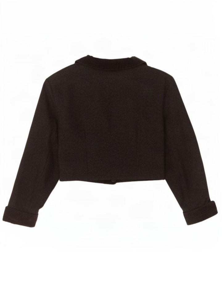 Swinger Damen Zweireihige Bolero-Jacke IT 44 Mittelgraue Wolle