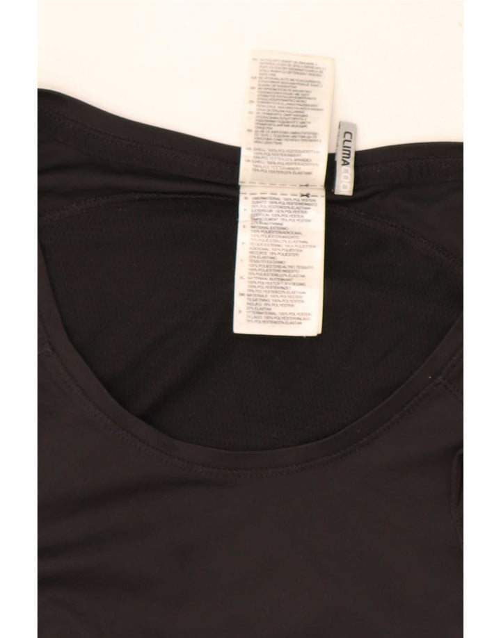 Adidas Damen Climacool T-Shirt Top UK 16 Large Schwarz Polyester