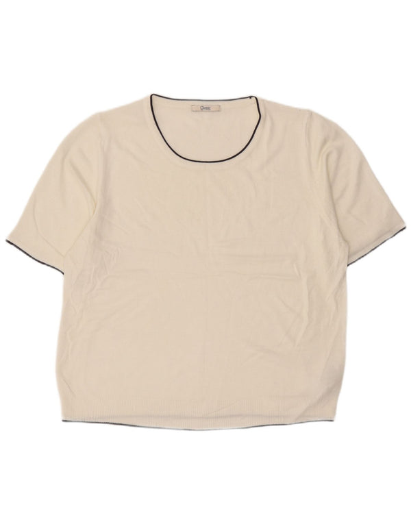 Marks & Spencer Damen-Pullover mit klassischem U-Boot-Ausschnitt, UK 20 2XL, Weiß