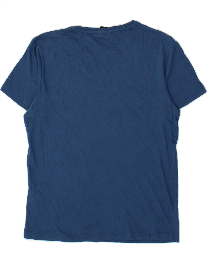 DIADORA Mens Graphic T-Shirt Top Large Blue Cotton Vintage Diadora and Second-Hand Diadora from Messina Hembry 