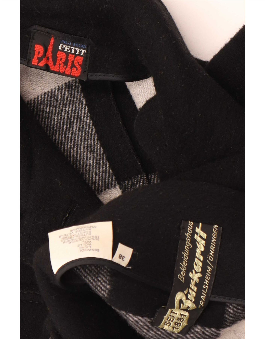 Althof Petit Paris Damen Ponchomantel EU 38 Mittelschwarze Wolle