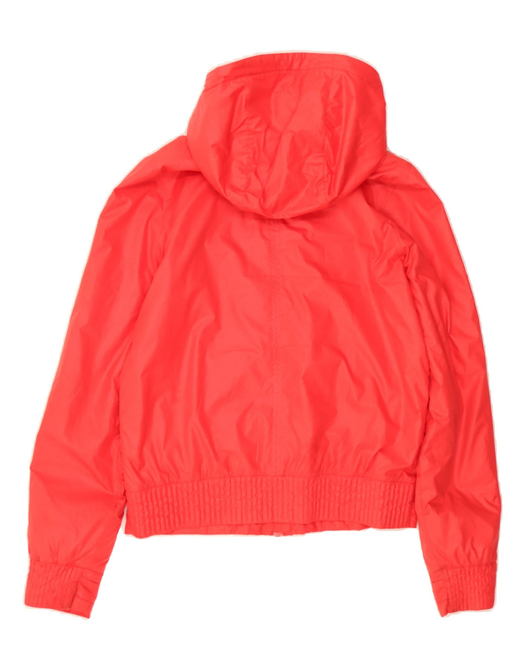 NIKE Womens Hooded Bomber Jacket UK 14 Medium Red Polyester Vintage Nike and Second-Hand Nike from Messina Hembry 