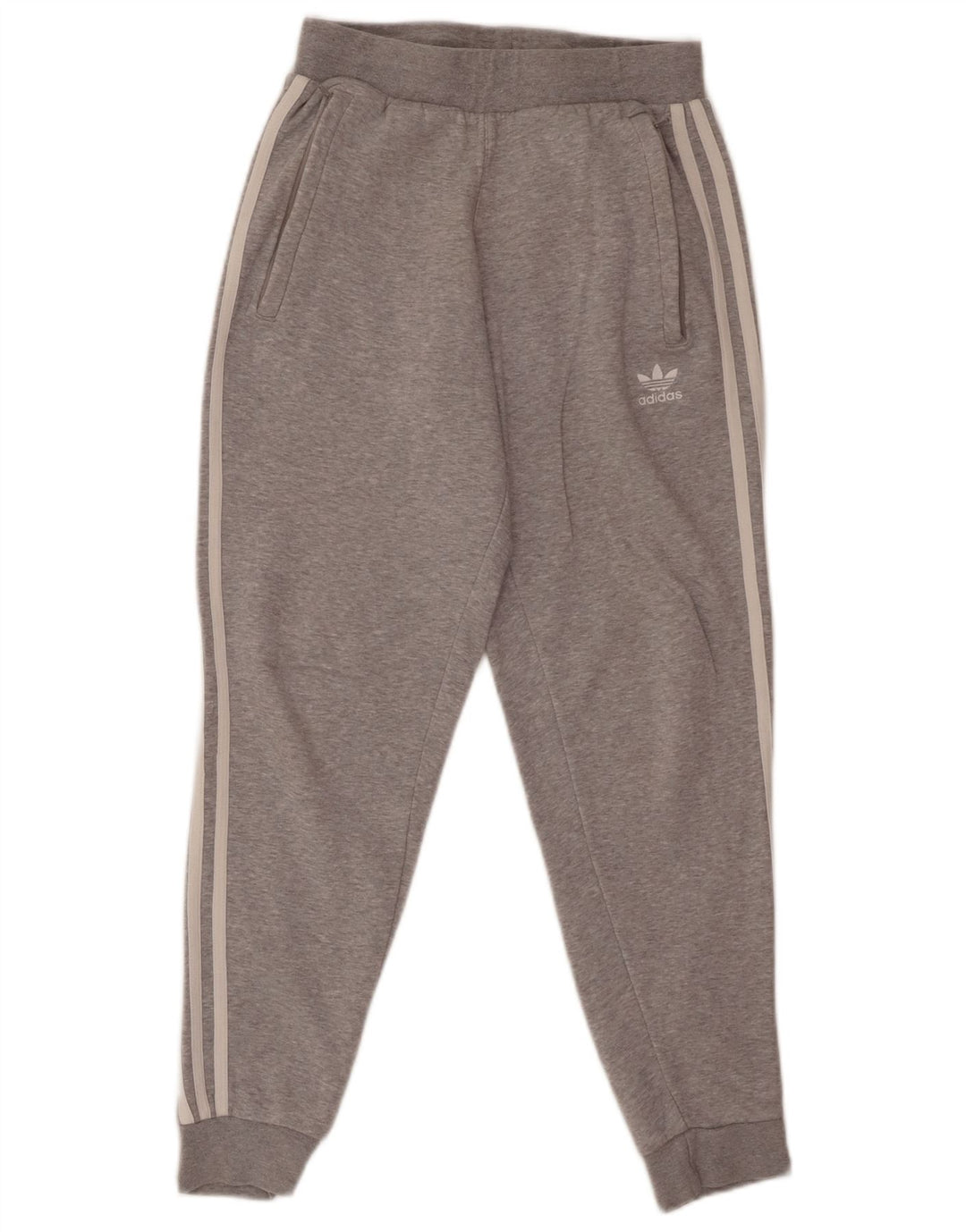 ADIDAS Mens Tracksuit Trousers Joggers Small  Grey Cotton