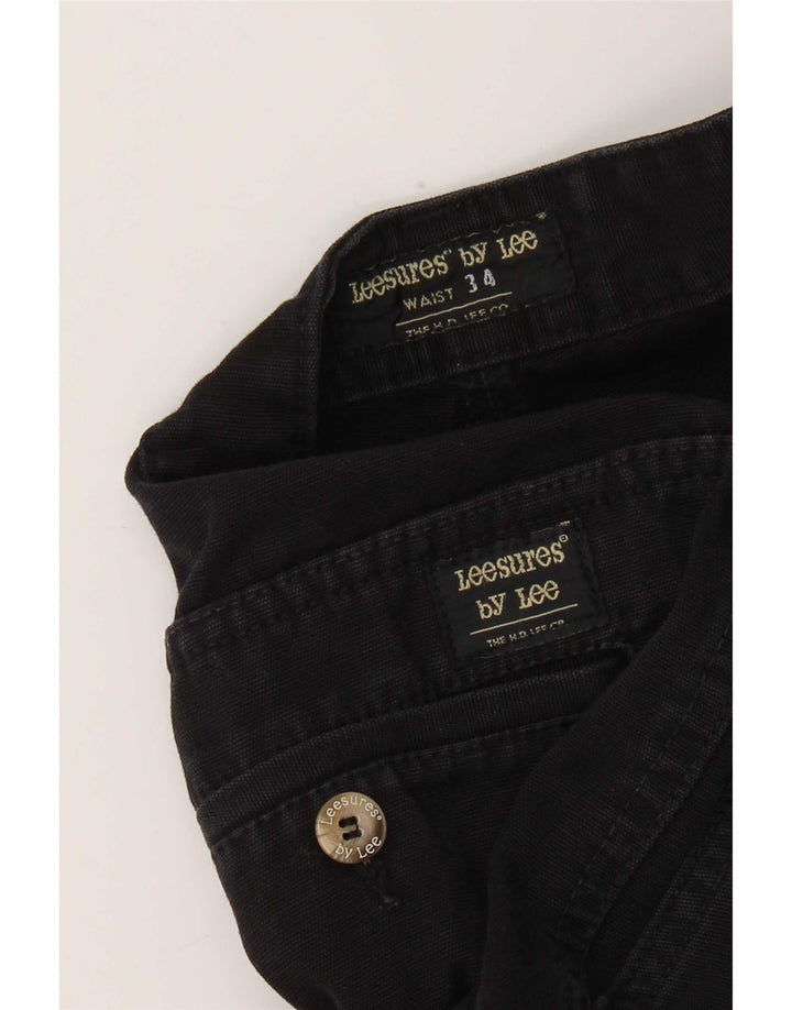 Lee Herren gerade Chinohose W34 L33 schwarze Baumwolle