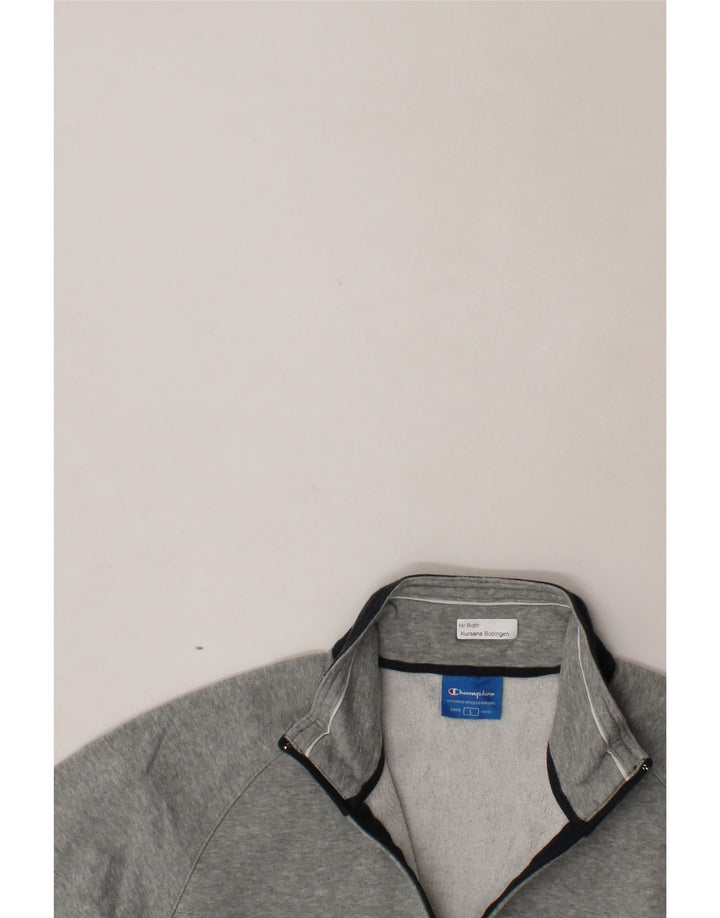 CHAMPION Mens Tracksuit Top Jacket Large Grey Colourblock Cotton Vintage Champion and Second-Hand Champion from Messina Hembry 