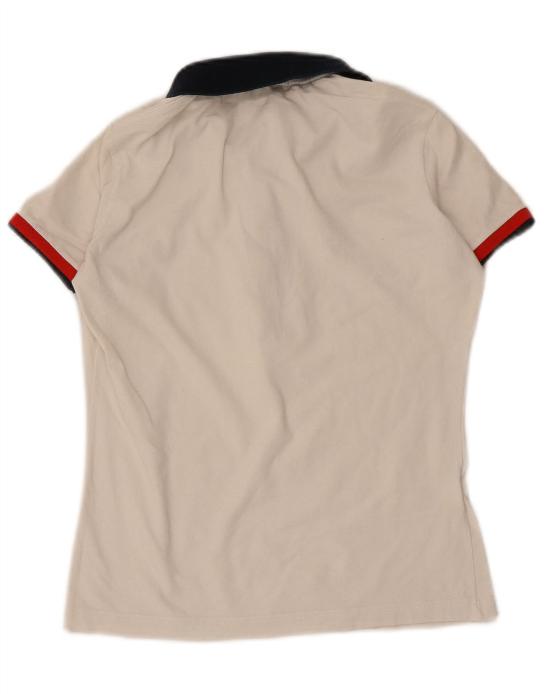 Fred Perry Damen-Poloshirt, UK 8, Small, weiße Colourblock-Baumwolle