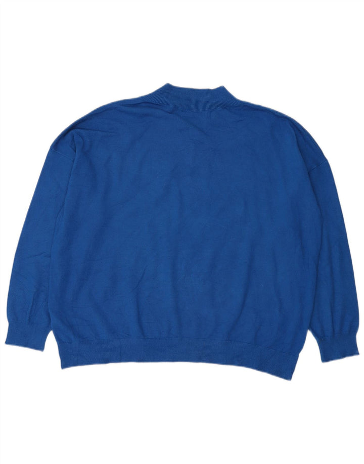Marks & Spencer Damen-Pullover, übergroß, V-Ausschnitt, Gr. 40, Größe L, Blau