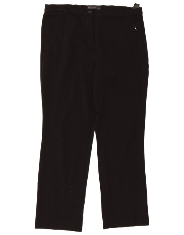 Marks & Spencer Damen Freizeithose UK 14 Large W34 L30 Schwarz Polyester