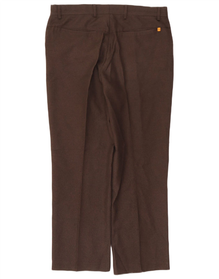 Farah Herren-Freizeithose, gerade, W36, L29, braun, Polyester
