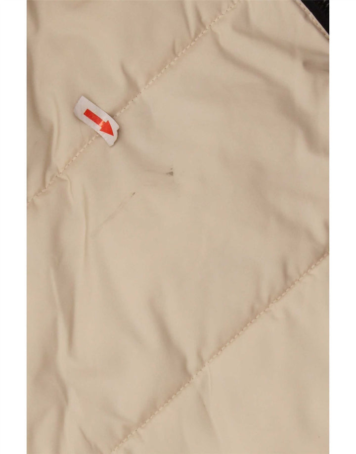 KHUJO Wattierter Damenmantel mit Kapuze, UK 10, Größe S, gebrochenes Weiß, Polyester