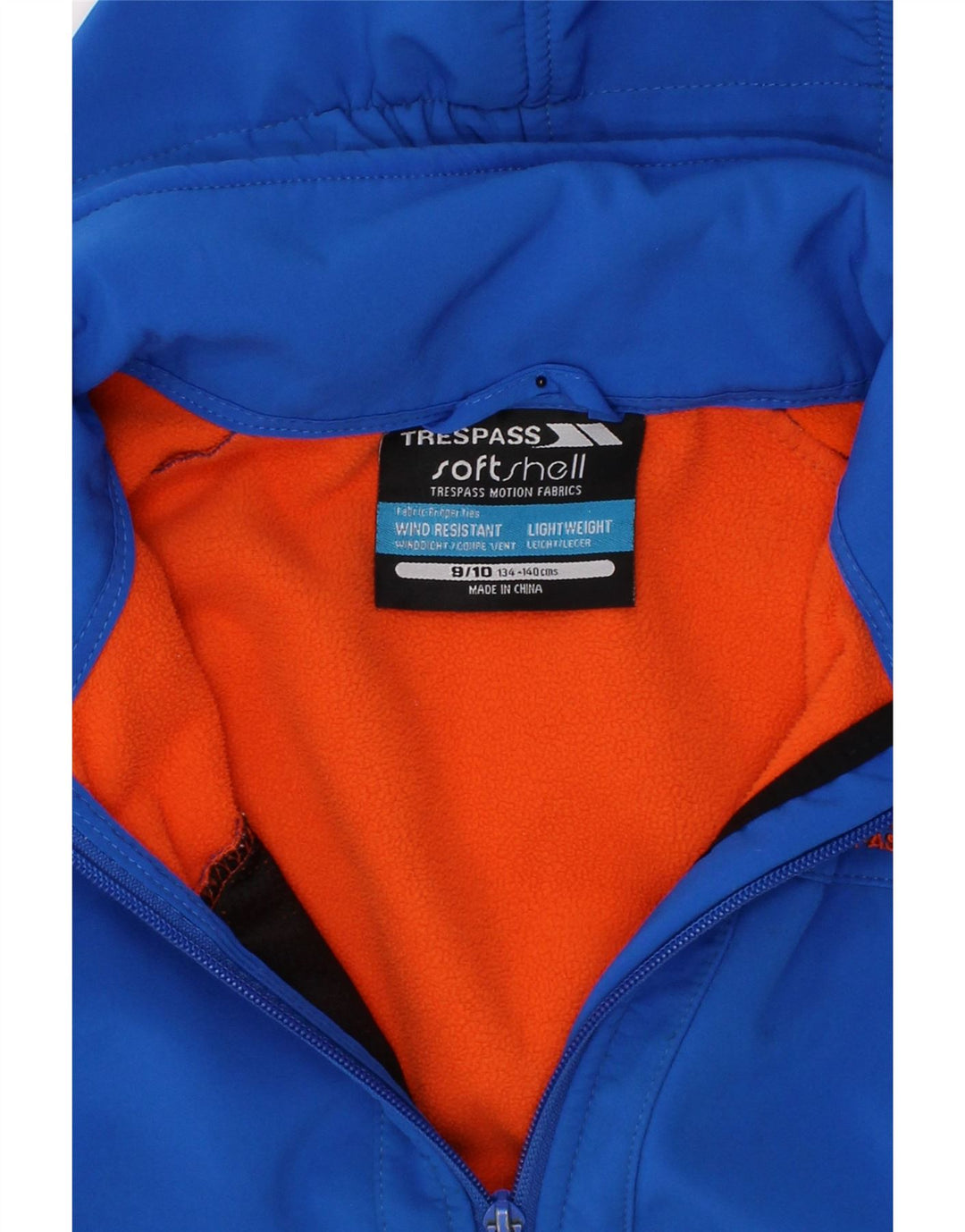 TRESPASS Boys Hooded Windbreaker Jacket 9-10 Years Blue Polyester Vintage Trespass and Second-Hand Trespass from Messina Hembry 