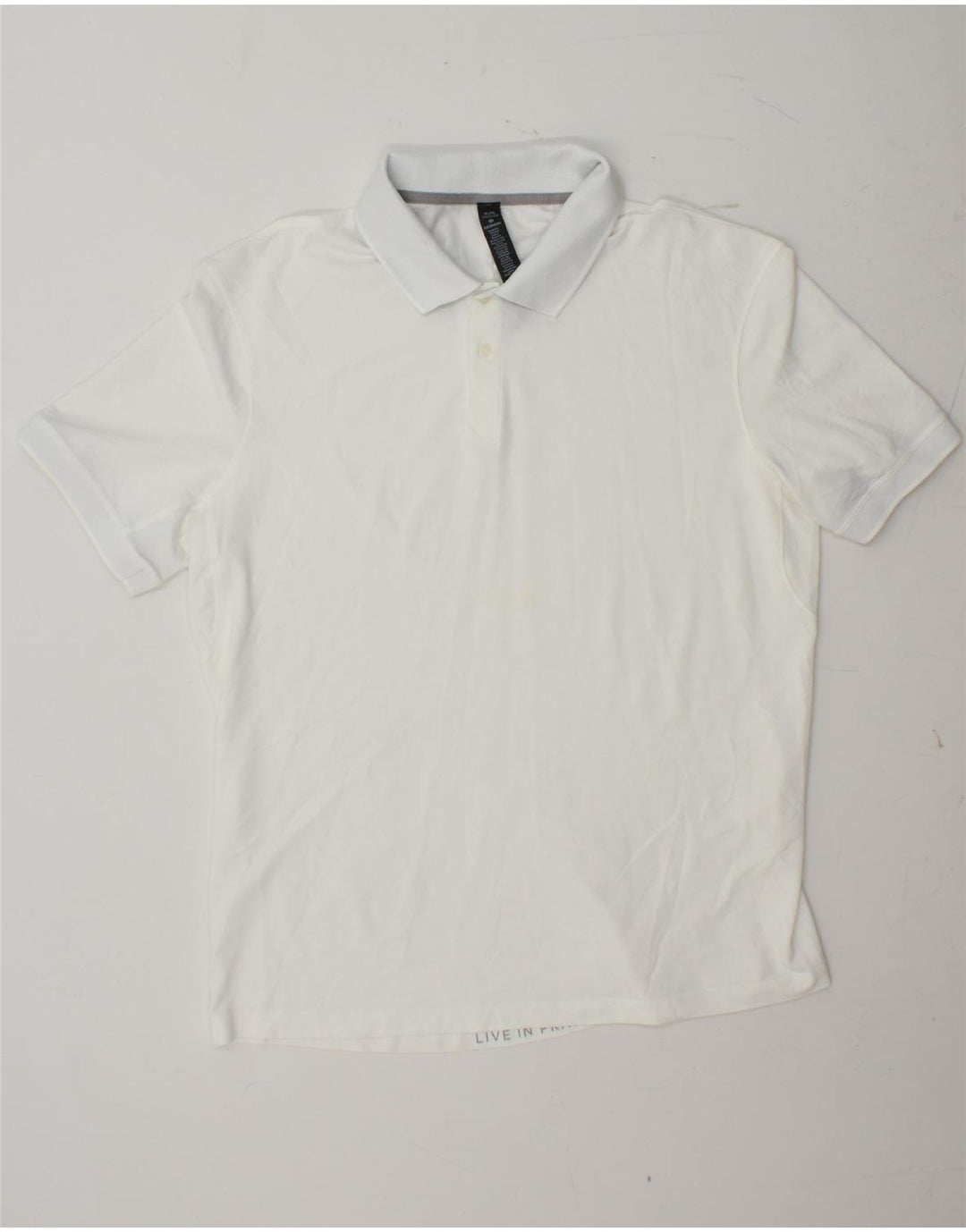 LULULEMON Herren Poloshirt XL Weiße Baumwolle