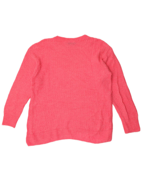 Zara Damen-Pullover, übergroß, U-Boot-Ausschnitt, Gr. 10, klein, Rosa