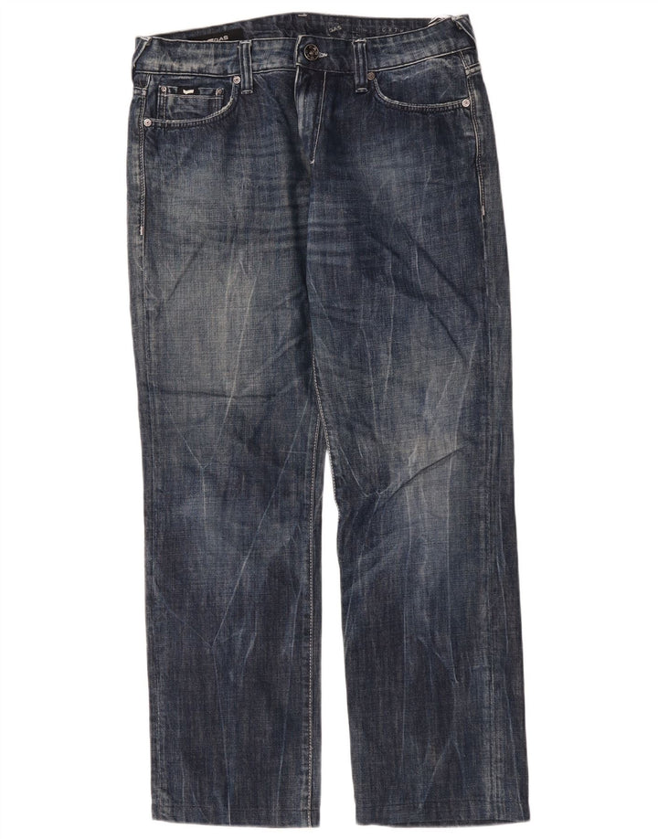 Gas Herren Straight Jeans W33 L30 Marineblaue Baumwolle