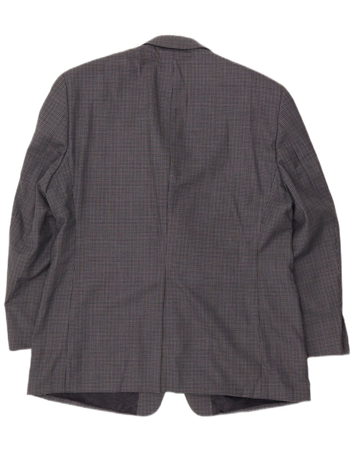 Chaps Herren-Blazer mit 2 Knöpfen, UK 44, 2XL, marineblaue Hahnentritt-Wolle