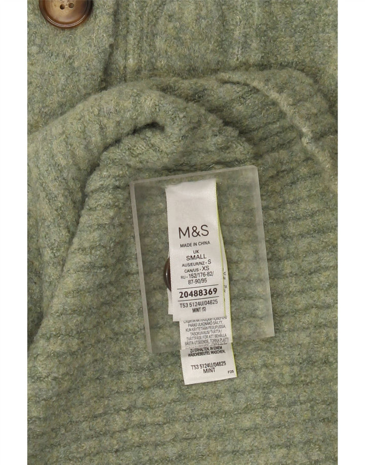 Marks & Spencer Damen Longline-Cardigan-Pullover UK 10 Small Grün