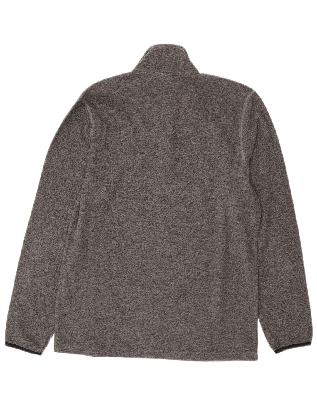 CHAMPION Herren-Fleecepullover mit Reißverschluss am Hals, mittelgrau meliertes Polyester