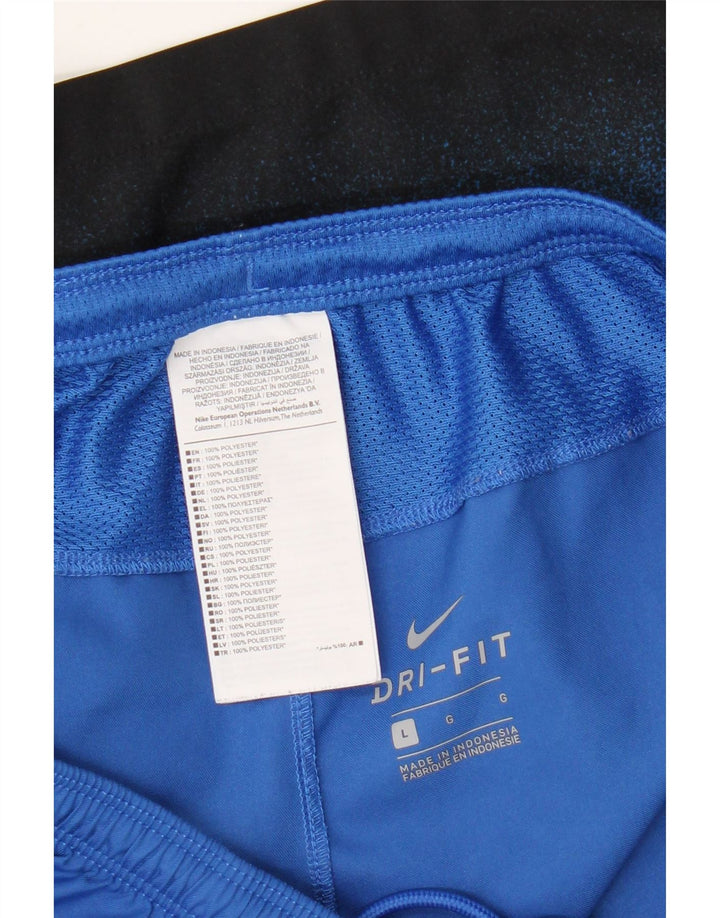 Nike Herren Dri Fit Sportshorts, großes blaues Farbblock-Polyester