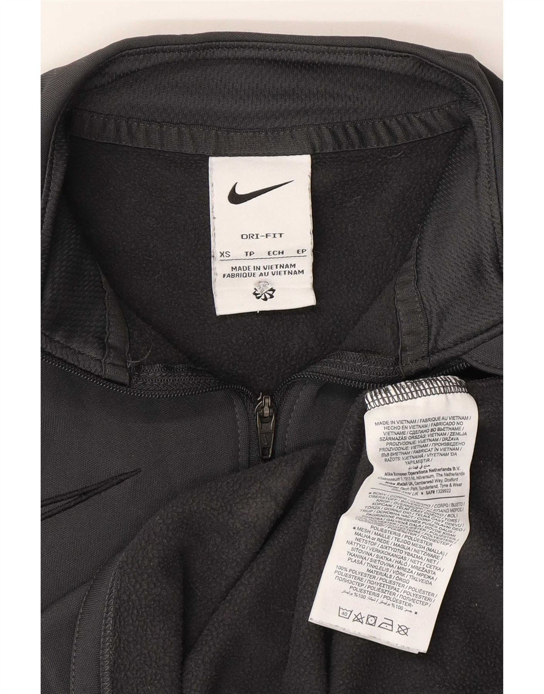 Nike Dri Fit Pullover-Trainingsanzugoberteil für Damen, UK 6, XS, Grau, Farbblock