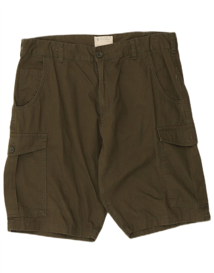 Mountain Warehouse Herren-Cargoshorts, W34, groß, Khaki, Baumwolle