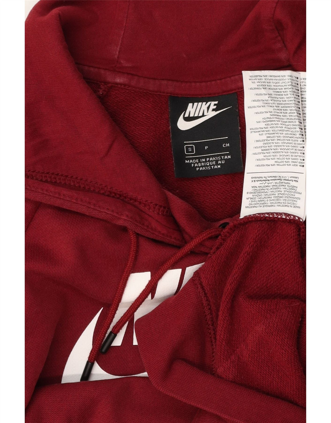 NIKE Herren-Kapuzenpullover mit Grafik, Größe S, Rot, Baumwolle
