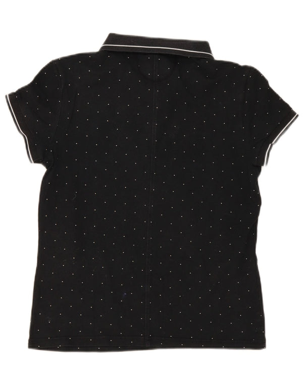 Nike Damen Poloshirt UK 18/20 2XL Schwarz gepunktet