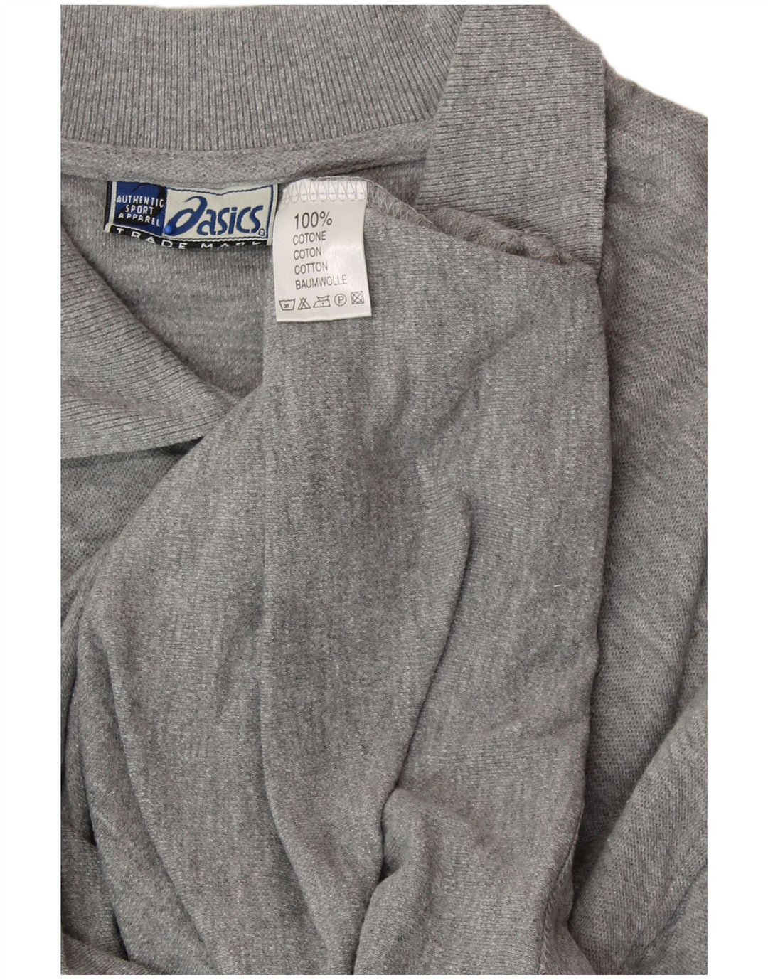 ASICS Herren-Poloshirt, große grau gefleckte Baumwolle