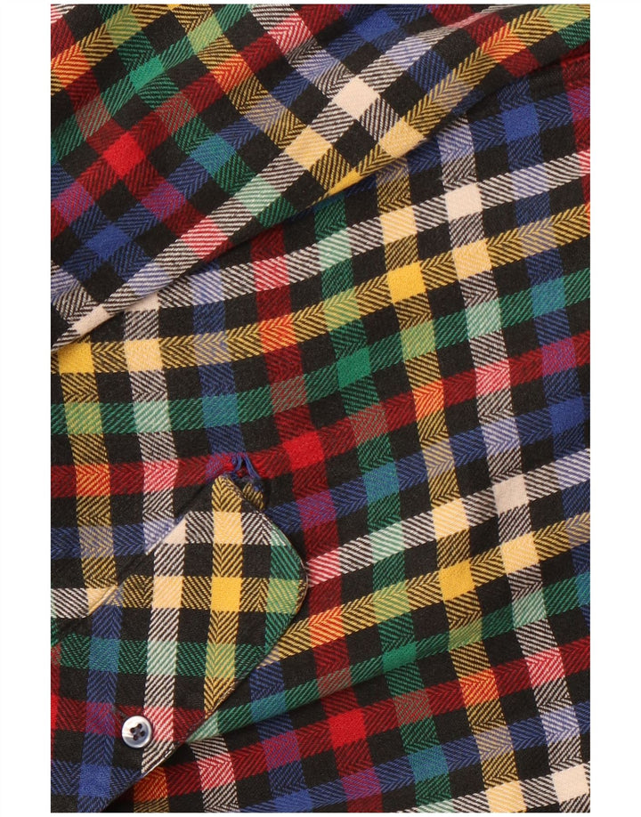 Desiree Herren-Flanellhemd, Größe 16, groß, mehrfarbig kariert