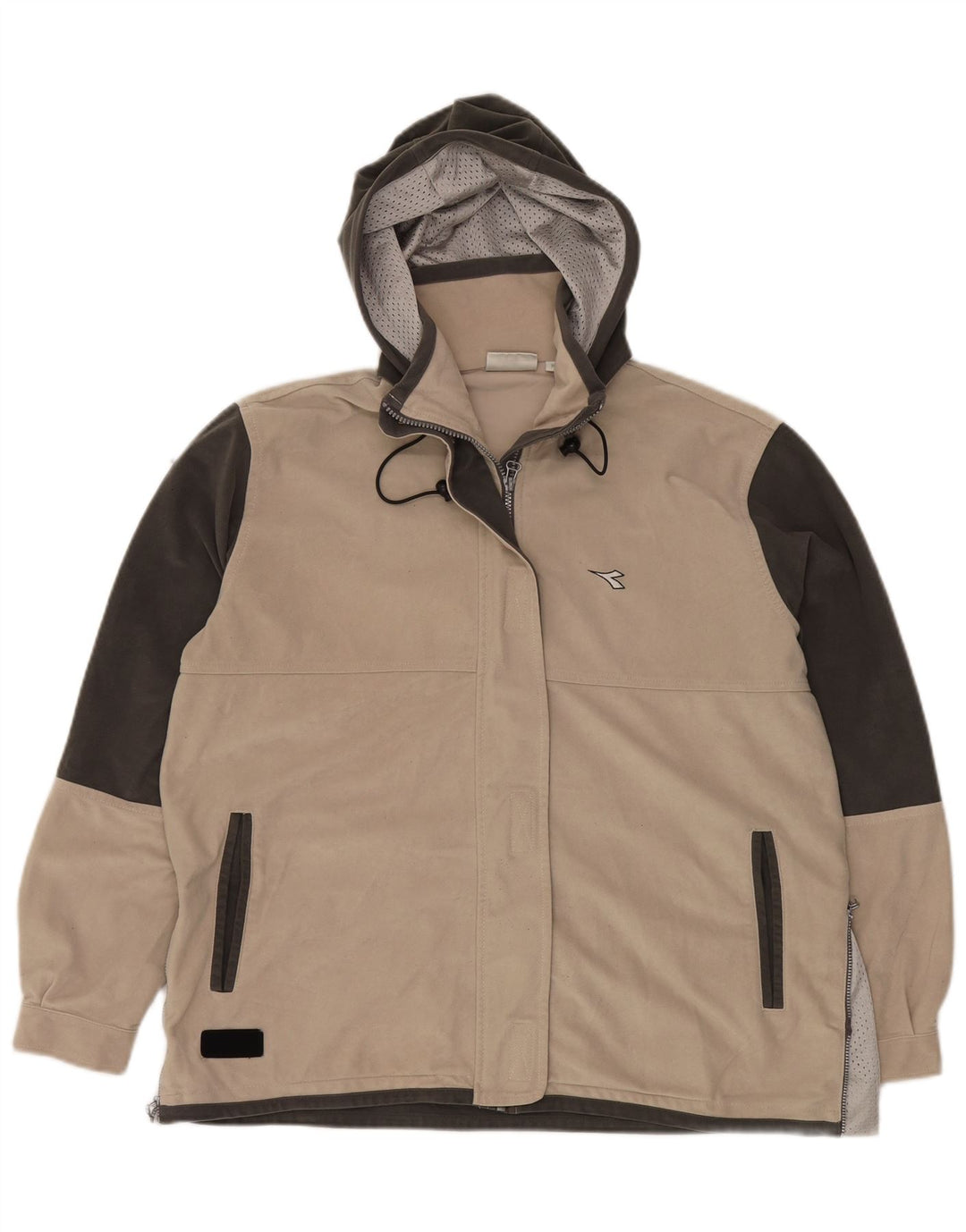 DIADORA Übergroße Trainingsjacke für Damen, UK 14, Mittelbeige