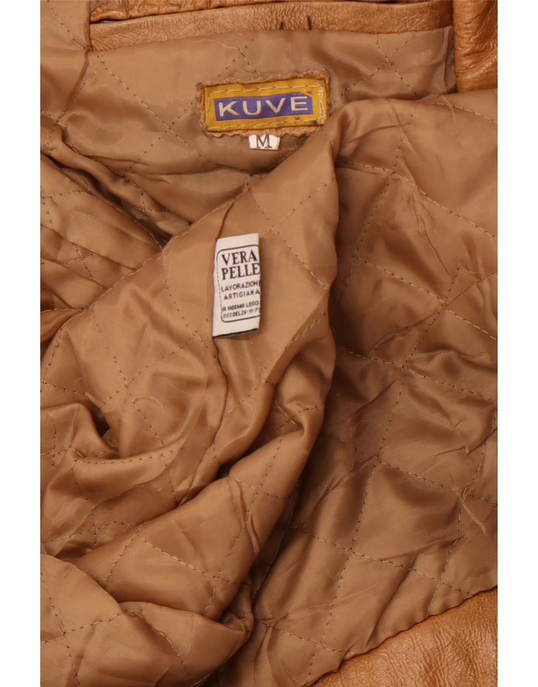 VINTAGE Herren Lederjacke UK 38 Mittelbraunes Leder