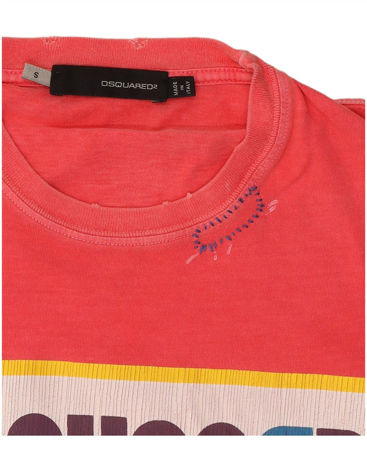 Dsquared2 Herren-T-Shirt mit Grafik, Größe S, Rosa