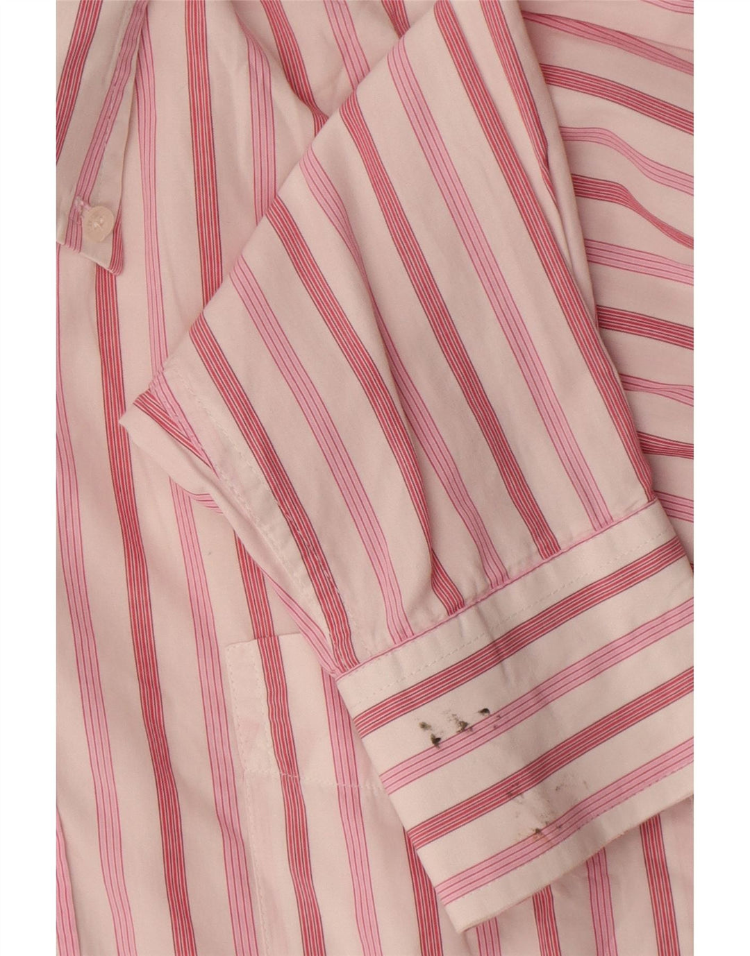 Sergio Tacchini Herrenhemd, groß, rosa gestreift, Baumwolle