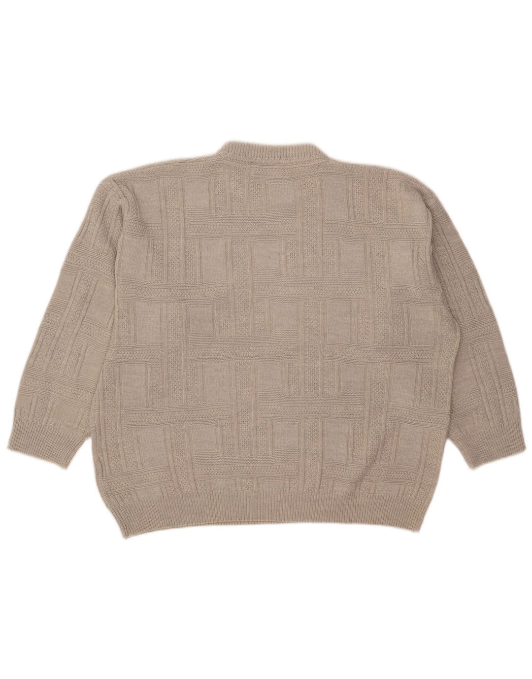 Nick Taylor Herren-Pullover mit Rundhalsausschnitt, XL, graues Acryl