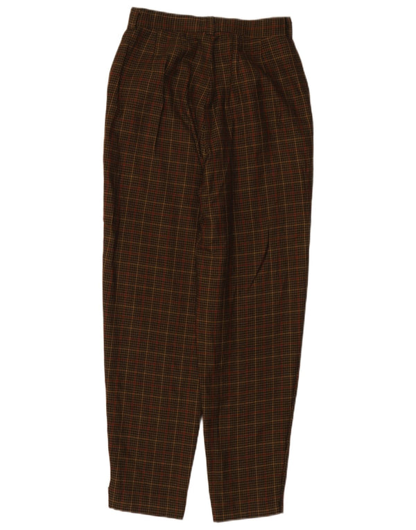 Vintage Womens High Waist Casual Trousers IT 42 Medium W26 L27 Khaki