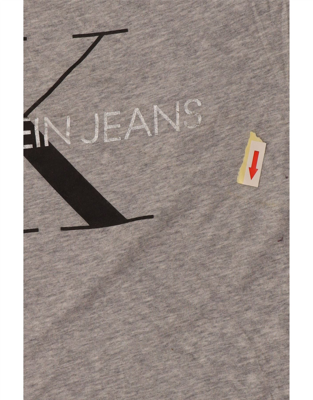 Calvin Klein Damen Grafik T-Shirt Top UK 18 XL Grau Baumwolle