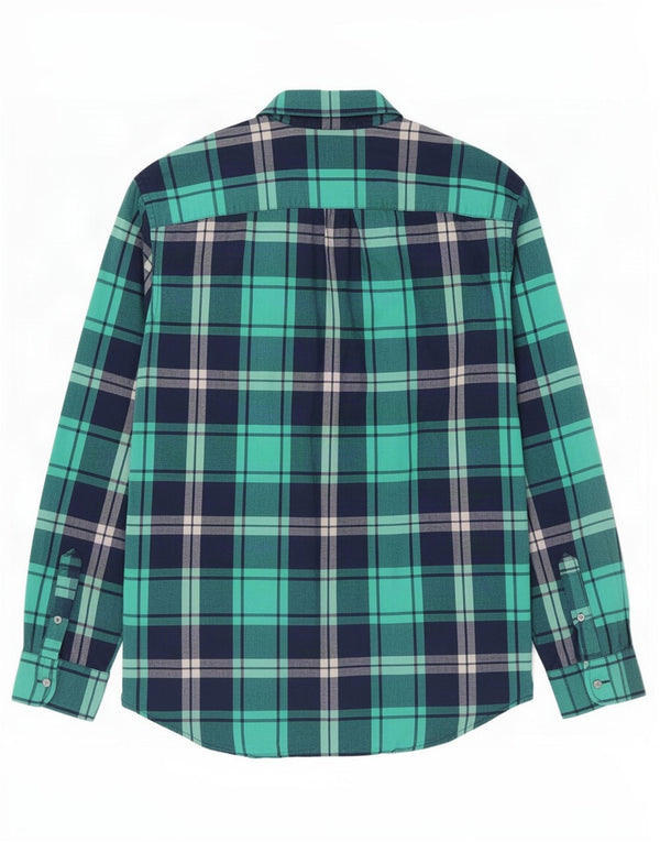 American Eagle Herrenhemd XL grün kariert Baumwolle