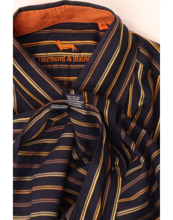 Harmont & Blaine Herrenhemd aus mittelblauer, gestreifter Baumwolle