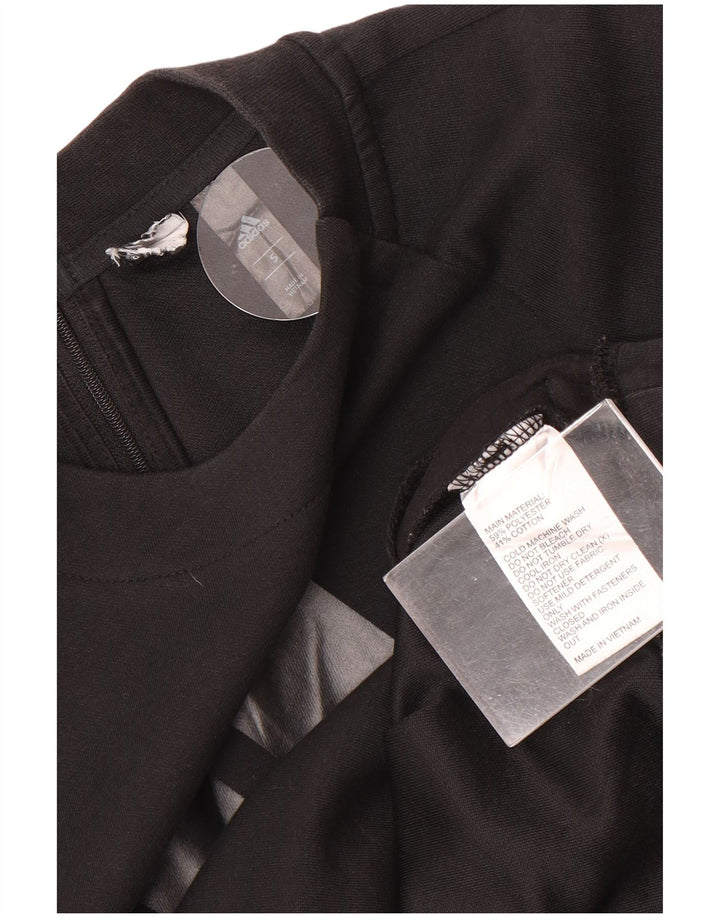 Adidas Damen Graphic Oversized Sweatshirt Pullover UK 10 Small Schwarz