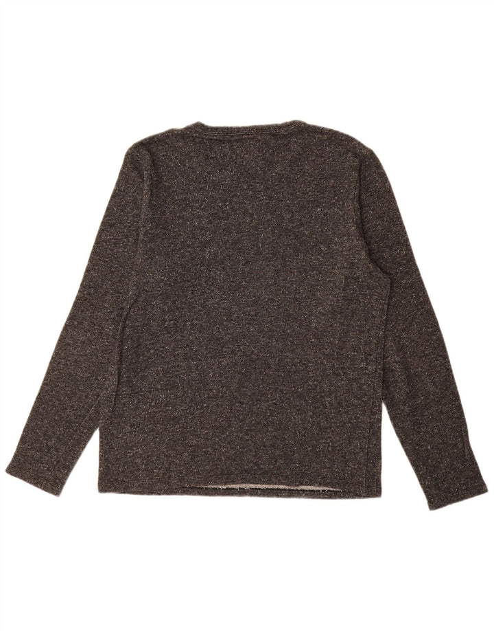 Vintage Herren Top Langarm Große graue Baumwolle