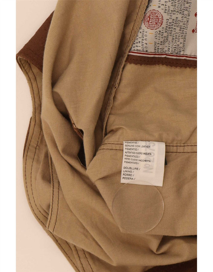 Vintage Herren Wildlederweste XL Braunes Leder