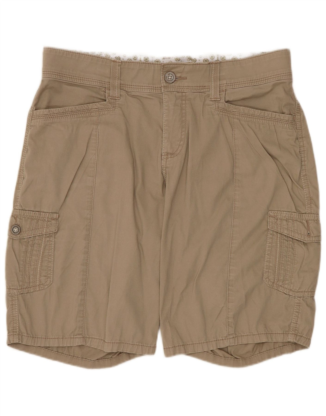 Lee Damen Cargoshorts US 10 Large W32 Beige Baumwolle